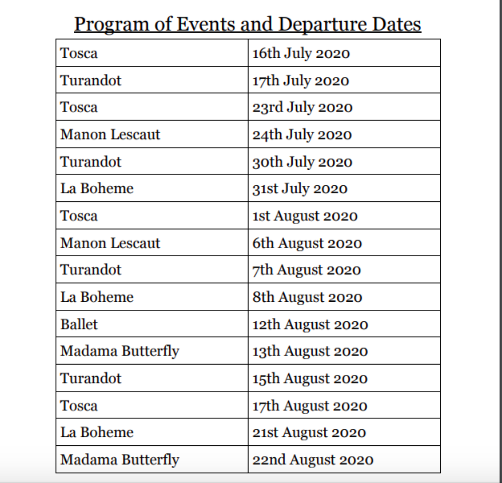 Timetable