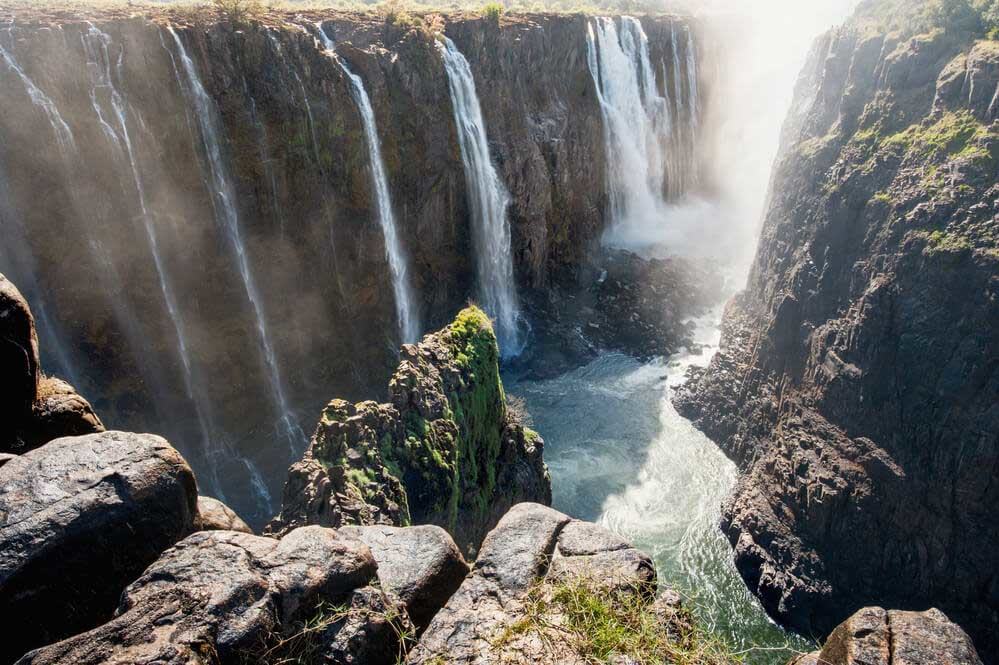 waterfall pouring